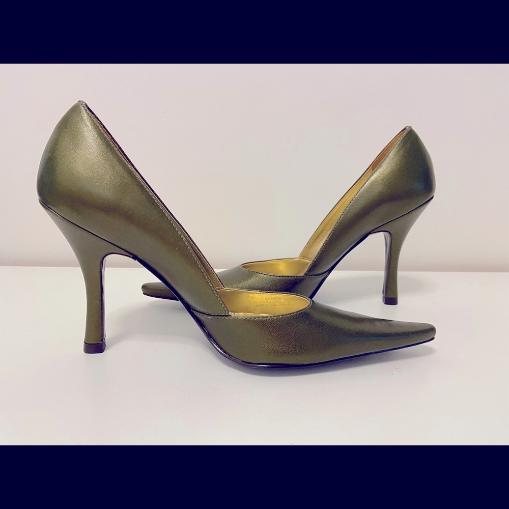 BCBGirls Pointy Toe Heels - Olive Green